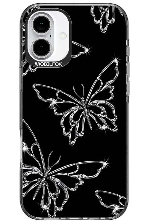 Silver Butterfly 2.0 - Apple iPhone 16 Plus