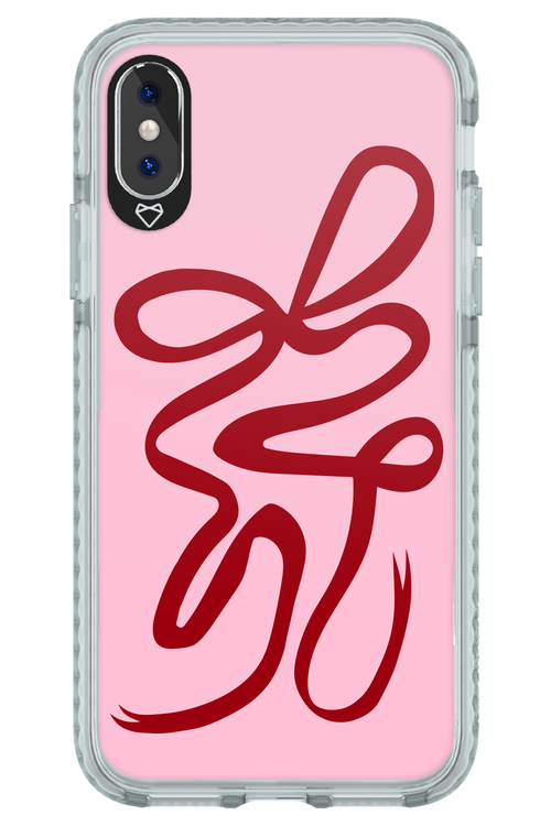 Burgundy Bow - Apple iPhone X