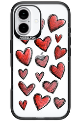 Red Love Transparent 2.0 - Apple iPhone 16