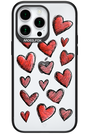 Red Love Transparent - Apple iPhone 15 Pro Max