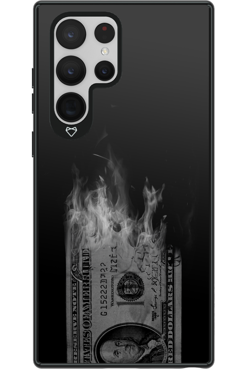 Money Burn B&W - Samsung Galaxy S22 Ultra