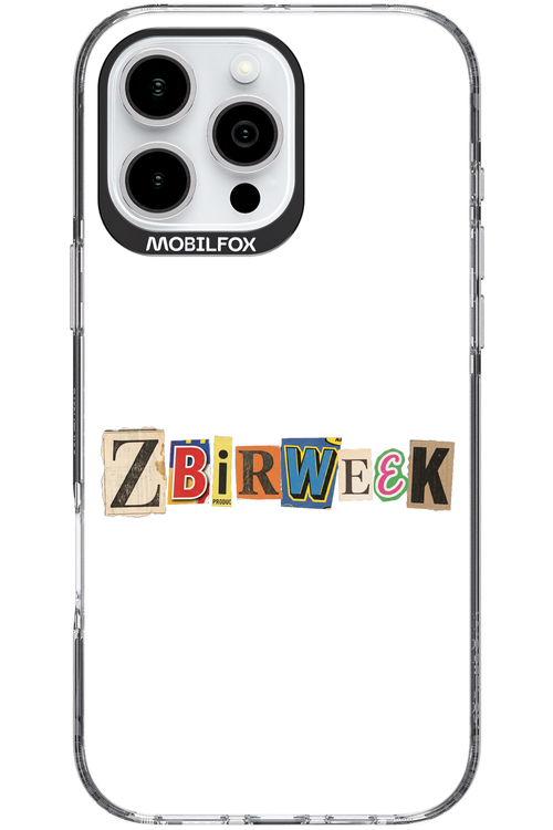 Zbirweek (white) 2.0 - Apple iPhone 16 Pro Max