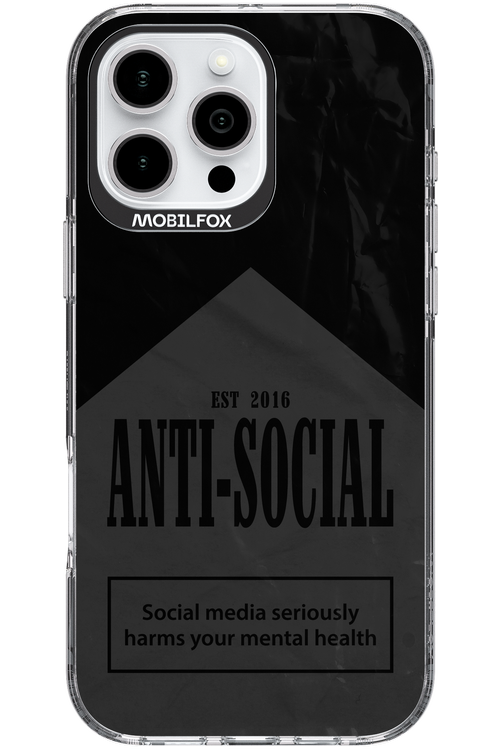 ANTI-SOCIAL (BLVCK) 2.0 - Apple iPhone 16 Pro Max