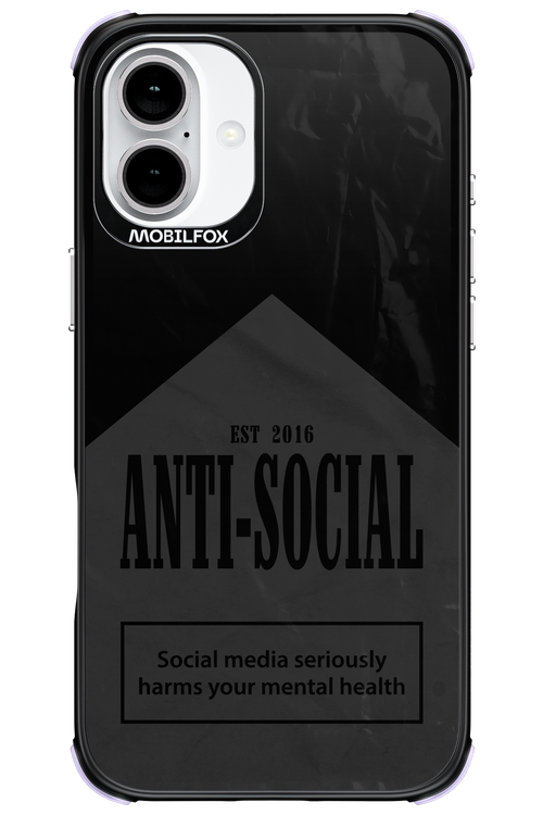 ANTI-SOCIAL (BLVCK) 2.0 - Apple iPhone 16 Plus
