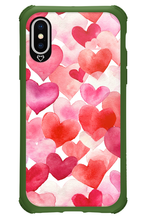 Water Painted Heart - Apple iPhone XS