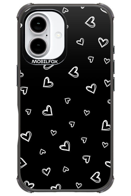 Monochrome Hearts 2.0 - Apple iPhone 16