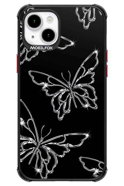 Silver Butterfly 2.0 - Apple iPhone 15 Plus