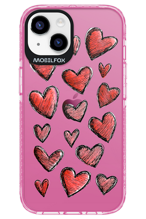 Red Love Transparent - Apple iPhone 14