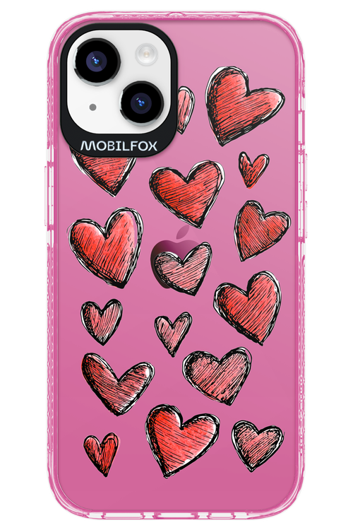 Red Love Transparent - Apple iPhone 14