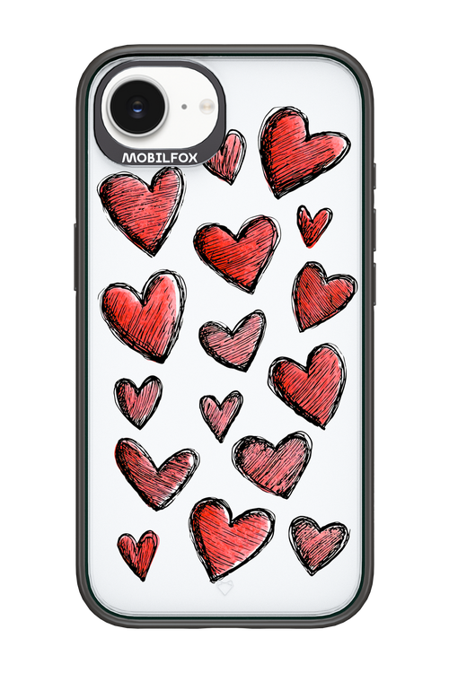 Red Love Transparent - Apple iPhone 16e