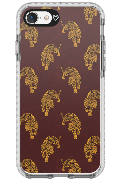Burgundy Leopard Pattern - Apple iPhone SE 2022