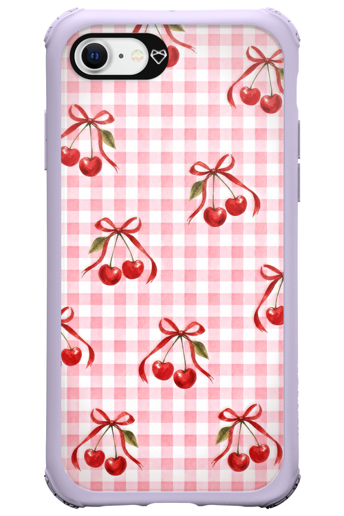 Pink Cherry Checked 2.0 - Apple iPhone 8