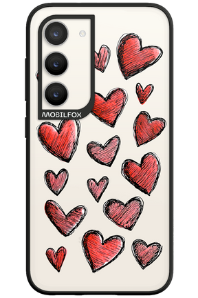 Red Love Transparent - Samsung Galaxy S23
