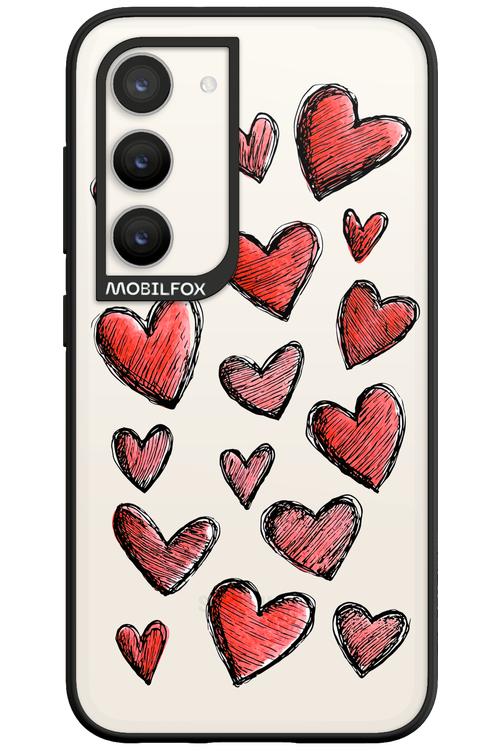 Red Love Transparent - Samsung Galaxy S23