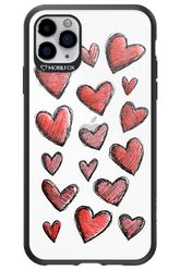 Red Love Transparent - Apple iPhone 11 Pro Max