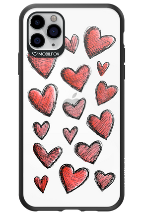 Red Love Transparent - Apple iPhone 11 Pro Max