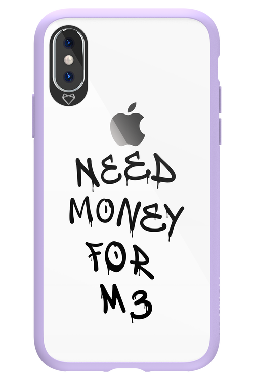 Need M3 Transparent Black - Apple iPhone X