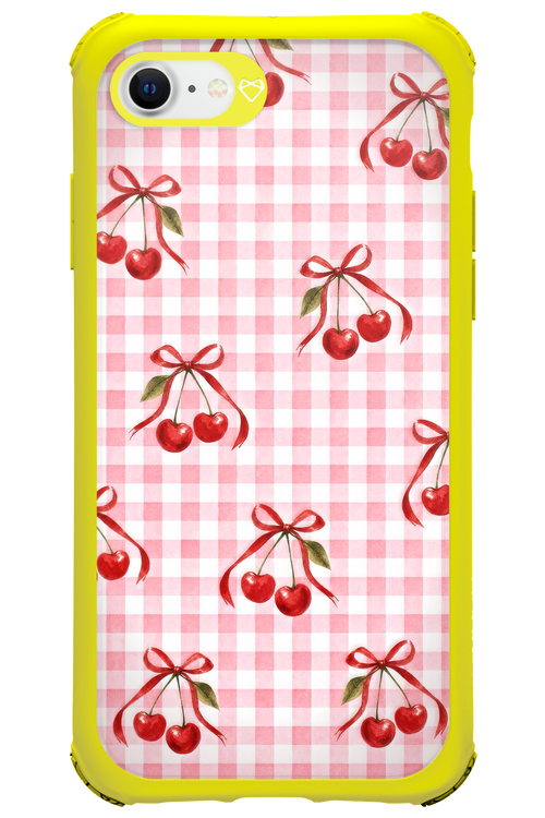 Pink Cherry Checked 2.0 - Apple iPhone 8