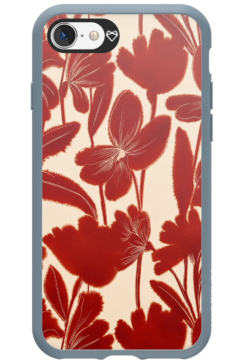 Burgundy Flowers 2.0 - Apple iPhone 8