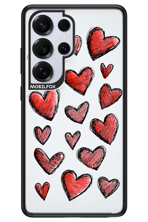 Red Love Transparent 2.0 - Samsung S25 Ultra