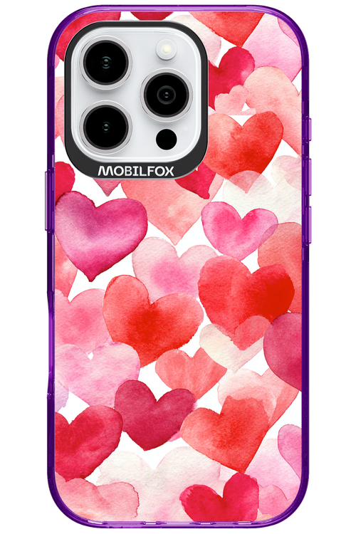 Water Painted Heart - Apple iPhone 16 Pro