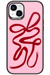 Burgundy Bow - Apple iPhone 15 Plus