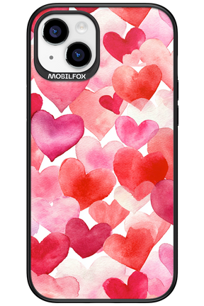 Water Painted Heart - Apple iPhone 15 Plus