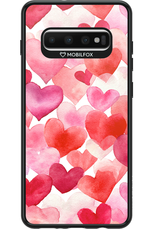 Water Painted Heart - Samsung Galaxy S10+