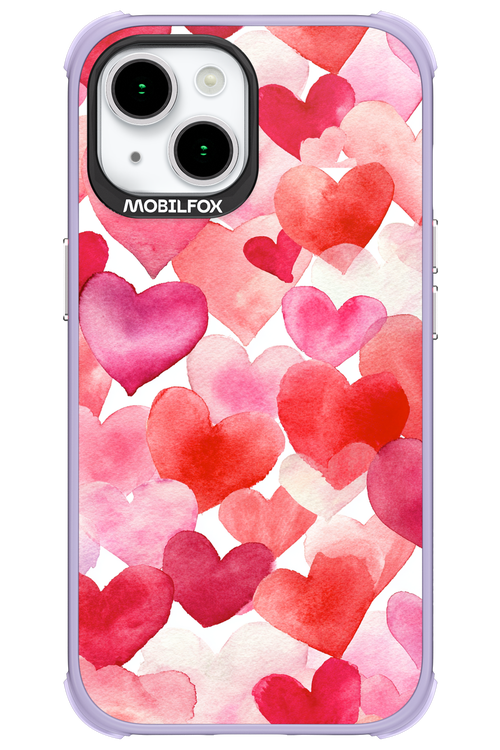 Water Painted Heart 2.0 - Apple iPhone 15