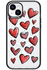 Red Love Transparent - Apple iPhone 15 Plus