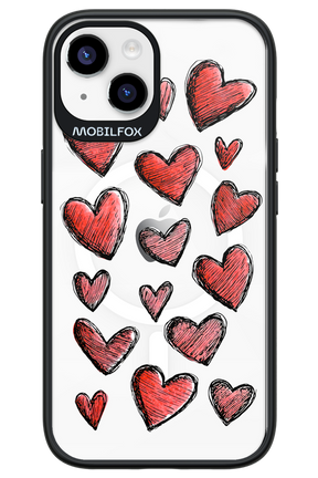 Red Love Transparent - Apple iPhone 14