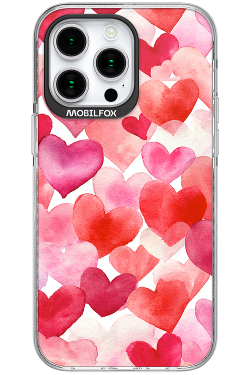 Water Painted Heart - Apple iPhone 15 Pro Max