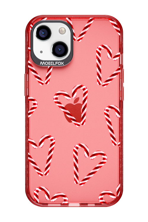 Candy Cane Hearts - Apple iPhone 13