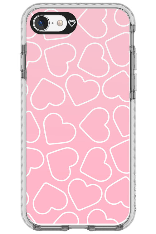 Line Heart Pink - Apple iPhone 8
