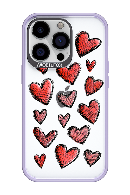 Red Love Transparent - Apple iPhone 13 Pro