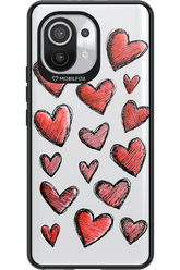 Red Love Transparent - Xiaomi Mi 11 5G
