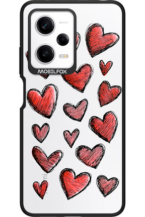 Red Love Transparent 2.0 - Xiaomi Redmi Note 12 Pro 5G