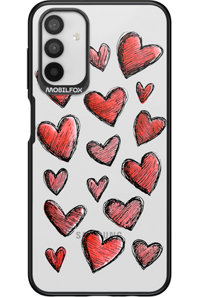 Red Love Transparent - Samsung Galaxy A04s