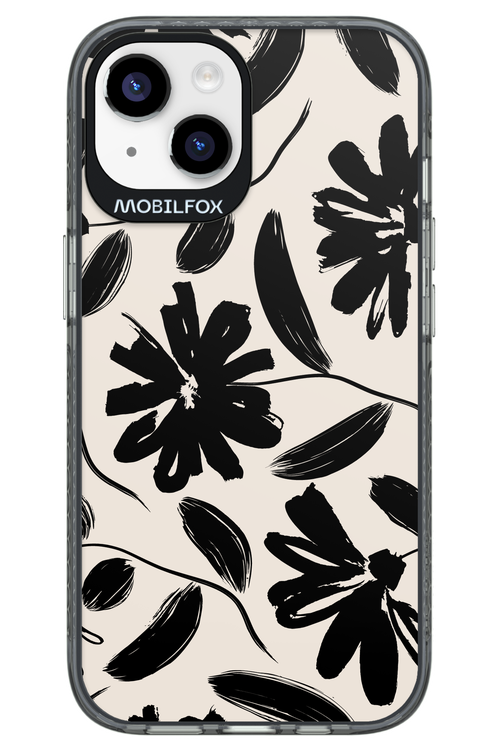 Monochrome Flowerss - Apple iPhone 14