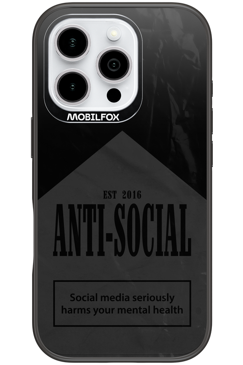 ANTI-SOCIAL (BLVCK) 2.0 - Apple iPhone 16 Pro