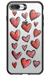 Red Love Transparent - Apple iPhone 7 Plus