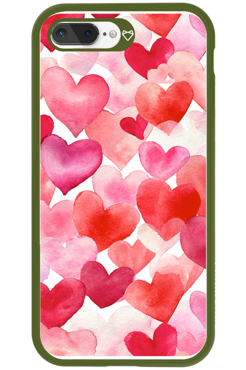 Water Painted Heart - Apple iPhone 8 Plus