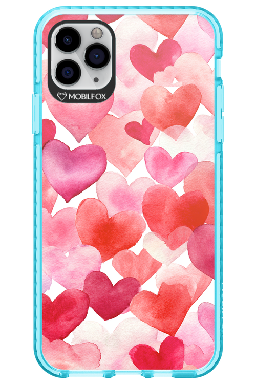 Water Painted Heart - Apple iPhone 11 Pro Max