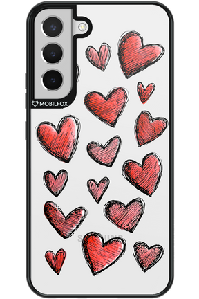 Red Love Transparent - Samsung Galaxy S22+