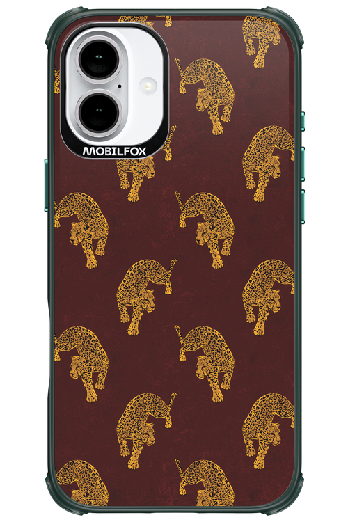 Burgundy Leopard Pattern - Apple iPhone 16 Plus