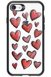 Red Love Transparent - Apple iPhone 8