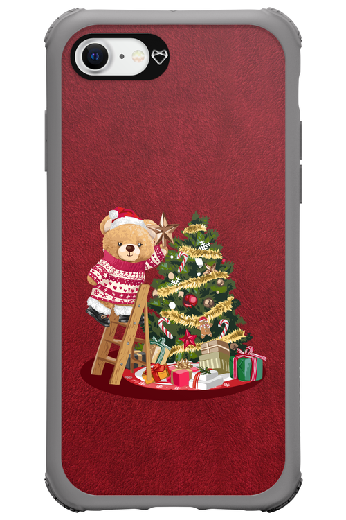 Christmas Bear (Burgundy) - Apple iPhone SE 2020