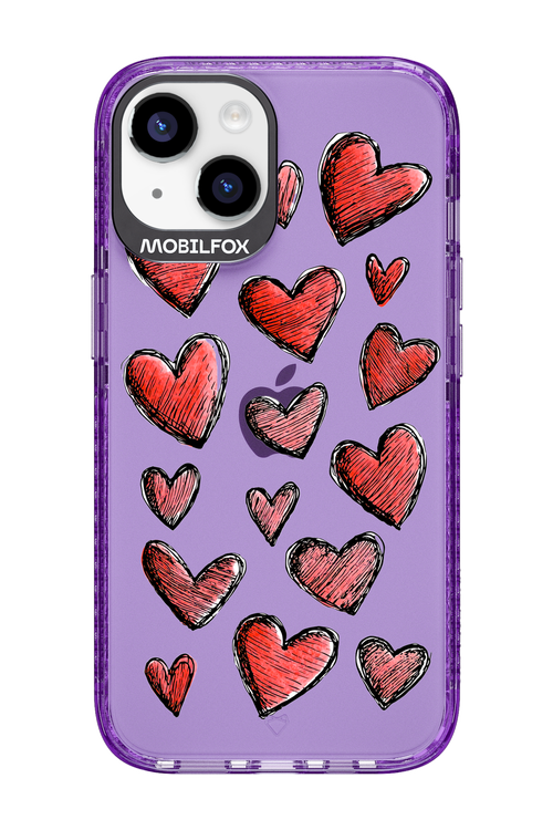 Red Love Transparent 2.0 - Apple iPhone 14