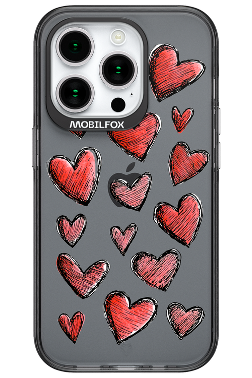 Red Love Transparent - Apple iPhone 15 Pro