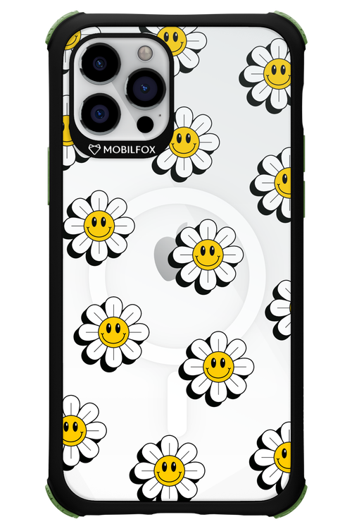 Smiley Flowers Transparent - Apple iPhone 12 Pro